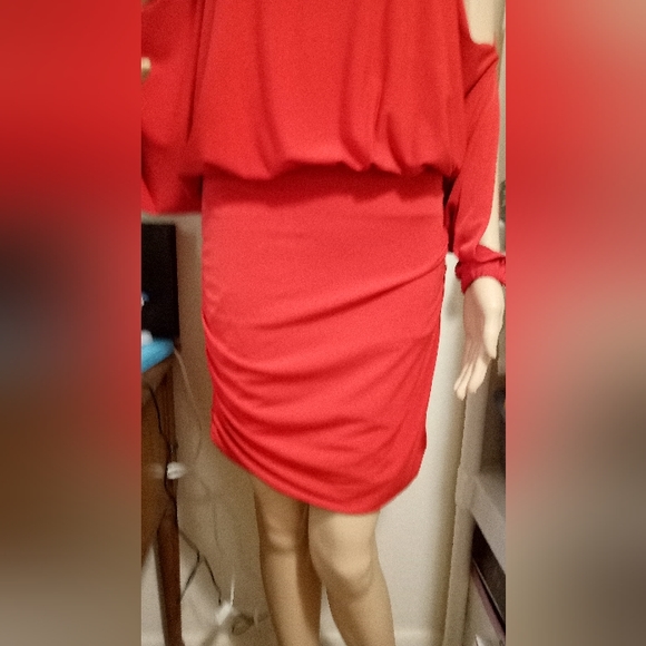 Boston Proper Dresses Boston Proper Heartthrob Red Dress Gold
